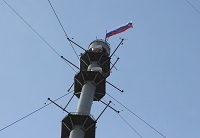 Флаг России поднят на Высотную метеомачту